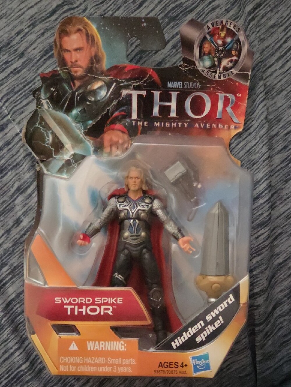 Hasbro Thor Action Figure with Red Cape and Black Armor